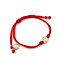 CRUZONE St Benedict Coin Medal on Adjustable Red Cord Wrist Adjustable Bracelet (Red)