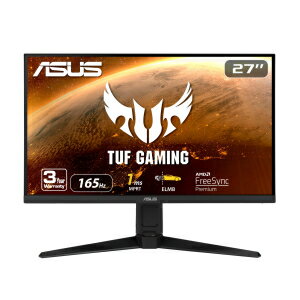 ASUS TUF Gaming VG279QL1A 27” HDR Gaming Monitor, 1080P Full HD, 165Hz (Supports 144Hz), IPS, 1ms, FreeSync Premium, DisplayHDR 400, Extreme Low Motion Blur, Eye Care, HDMI DisplayPort, BLACK