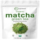 Micro Ingredients Organic Matcha Green Tea Powder, 1lb | Premium First Harvest Japanese for Daily Beverage | 100% Pure Culinary Grade | No Sugar, Eco-Friendly Recyclable Bags