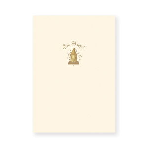 Graphique Bee Happy La Petite Presse Boxed Notecards - 10 Embossed and Embellished Gold Foil 