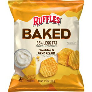 Baked, Ruffles Cheddar & Sour Cream, 1.125 Ounce (Pack of 64)