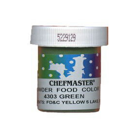 シェフマスター パウダー食用色素、3 gr。- 緑 Chefmaster Powder Food Color, 3 gr. - Green