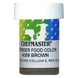 Chefmaster Powder Food Color, 3 Grams Brown