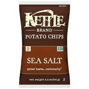 海塩、ケトルブランドポテトチップス、海塩、8.5オンスバッグ Sea Salt, Kettle Brand Potato Chips, Sea Salt, 8.5 Ounce Bag