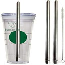 gx}OpXg[ - 2 - XeXX`[hN zbg&R[h Of gD[S[ hN ^u[ u[ Jbvp Travel Mug Replacement Straws- 2qty - Stainless Steel Drink for Hot & Cold Grande To-