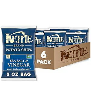 楽天Glomarket2 Ounce （Pack of 6）, Salt and Vinegar, Kettle Brand Potato Chips, Salt & Vinegar Kettle Chips, Snack Bag, 2 Oz （Pack of 6）