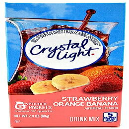 クリスタルライト ストロベリー オレンジ バナナ 2.4 オンス (2 パック) Crystal Light Strawberry Orange Banana 2.4 Ounces (2 Pack)