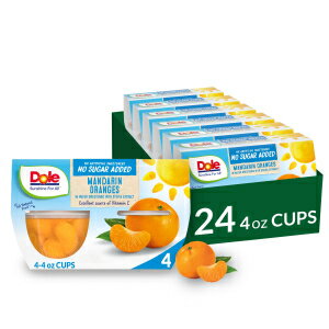 楽天GlomarketDole Fruit Bowls No Sugar Added Snacks, Mandarin Oranges, 4oz 24 Cups, Gluten & Dairy Free, Bulk Lunch Snacks for Kids & Adults