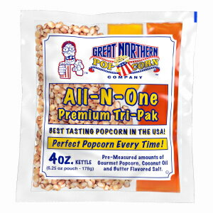 楽天Glomarket12-Count Gourmet Popcorn Kernels Packs - Premeasured All-in-One Premium Kernel, Oil, and Salt Packets for 4-Ounce Kettles by Great Northern Popcorn