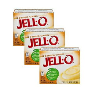 Jell-O バナナ クリーム インスタント クック & サーブ プディング (3 パック) Jell-O Banana Cream Instant Cook & Serve Pudding (3 Pack)