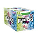 1.3 Ounce (Pack of 8), Watermelon, ICE BREAKERS Duo Fruit Plus Cool Watermelon Sugar Free Breath Mints Tins, 1.3 oz (8 Count)