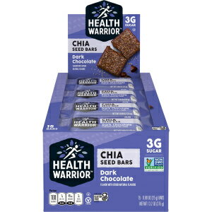 Health Warrior Chia バー、ダークチョコレート、15 バー Health Warrior Chia Bars, Dark Chocolate, 15 Bars