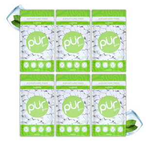 PUR Gum | Aspartame Free Chewing Gum | 100% Xylitol | Natural Coolmint Flavored Gum, 55 Pieces (Pack of 6)