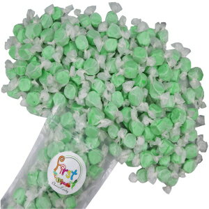 オールフレーバーグルメソルトウォータータフィー (グリーンアップル、1ポンド) All Flavor Gourmet Salt Water Taffy (Green Apple, 1 LB)