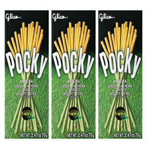 グリコ ポッキー抹茶 70g×3本 スティックビスケット  Glico Pocky Matcha Green Tea 70g x 3 Biscuit Stick