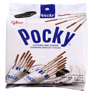 楽天Glomarketポッキーグリコ クッキーとクリームで覆われたビスケットスティック、4.57オンス （5本パック） Pocky Glico Cookies and Cream Covered Biscuit Sticks, 4.57 oz （Pack of 5）