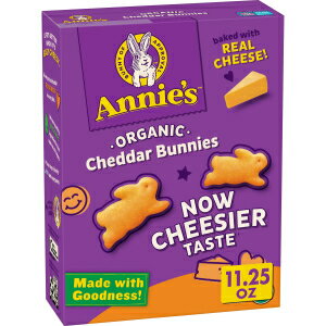 Annie's オーガニック チェダー バニーズ ベイクド スナック クラッカー、11.25 オンス Annie's Organic Cheddar Bunnies Baked Snack Crackers, 11.25 oz.