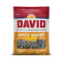 DAVID Seeds Spicy Queso Flavored Salted and Roasted Jumbo Sunflower Seeds, Keto Friendly Snack, 5.25 OZ Bags, 12 Pack