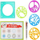 Children Plastic Geometric Ruler Template Spiral Drawing Tool Art Toy Kids Stationery Supply