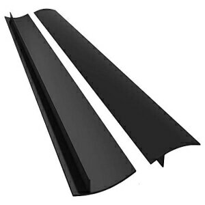 MingTa Silicone Kitchen Range Gap Cover Filler Easy Clean Heat Resistant Wide Long Gap Filler, Seals Spills Between Counter, Stove Top, Oven, Washer Dryer (25 Inches, Black)