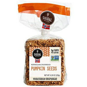 Sigdal クリスプブレッド スペルト&パンプキンシード 全粒ノルウェークリスプブレッド 8.29オンス(4個パック) Sigdal Crispbread Spelt & Pumpkin Seeds Wholegrain Norwegian CrispBread 8.29 Ounce(Pack of 4)