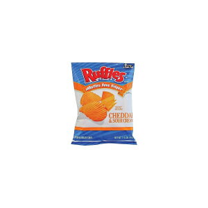 Ruffles Potato Chips, Cheddar & Sour Cream, 1.5 Ounce (Pack of 64)