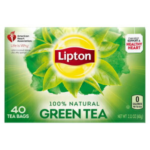Lipton Green Tea Bags, Hot or Iced, 40 Count