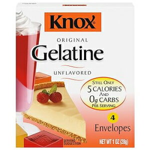 1 Ounce (Pack of 1), Knox Unflavored Gelatin (4 Envelopes)