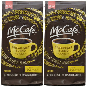 マクドナルド マックカフェ プレミアム ロースト グラウンド コーヒー バッグ 12.オンス (2 個パック) (ブレックファスト ブレンド - ライト) McDonalds McCafe Premium Roast Ground Coffee Bag 12.oz (Pack of 2) (Breakfast Blend - L