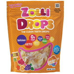 Zollipops | Clean Teeth Zolli Drops - Cavity, Sugar Free Candy with Xylitol for a Healthy Smile - Great for Kids, Diabetics and Keto Diet (1.6 oz. Natural Fruit Flavor)