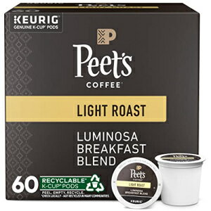 Peet's Coffee, Light Roast K-Cup Pods for Keurig Brewers - Luminosa Breakfast Blend, 10 Count (Pack of 6)