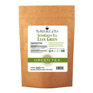 The Republic of Tea リーン グリーン スーパーグリーン ティー 250 ティーバッグ 抹茶とガルシニア カンボジア ティー ブレンド The Republic of Tea Lean Green Supergreen Tea 250 Tea Bags…