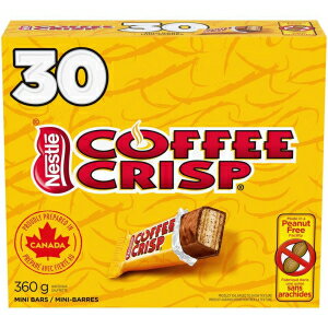 ネスレ コフィンクリスプ コーヒークリスプ 30x12g スナックサイズバー - カナダから輸入 Nestle Coffin Crisp Coffee Crisp 30x12g Snack Size Bars - Imported From Canada