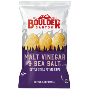 楽天GlomarketBoulder Canyon Malt Vinegar & Sea Salt Kettle Style Potato Chips, All Natural, 6.5 Ounces （Pack Of 12）