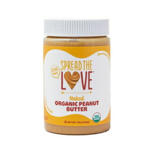 1 Pound (Pack of 1), Spread The Love NAKED Organic Peanut Butter, 16 Ounce (Organic, All Natural, Vegan, Gluten-free, Creamy, Dry-Roasted, No added salt, No added sugar, No palm oil) (1-Pack) 1