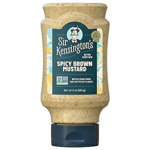 9 Fl Oz (Pack of 1), Spicy Brown,Spicy, Sir Kensington's Mustard, Spicy Brown, Gluten Free, Certified Vegan, Non- GMO Project Verified, From 100% Grade-A Mustard Seeds, Shelf-Stable, 9 oz