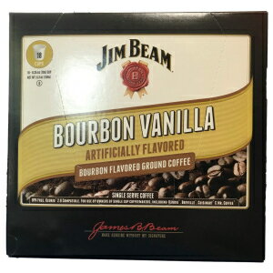 Jim Beam バーボン バニラ シングルサーブ コーヒー、18 カップ、キューリグ 2.0 互換 Jim Beam Bourbon Vanilla Single Serve Coffee, 18 cups, Keurig 2.0 Compatible