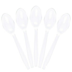 Plasticpro Clear Plastic Tea Spoons Disposable Cutlery Utensils 300 Count