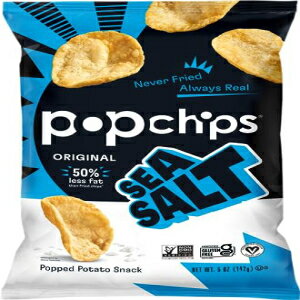 Popchips シーソルト ポテトチップス 5 オンス バッグ (5 個パック) Popchips Sea Salt Potato Chips 5 oz Bags (Pack of 5)