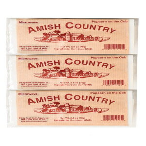 Amish Country Popcorn | Old Fashioned Microwave Popcorn | Non-GMO, Gluten Free, Microwaveable and Kosher (Red Corn on the Cob, 3 Pack) 1