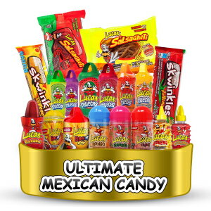 パイ Lucas Ultimate Candy Assortment プレミアム メキシカン キャンディー (18 個) 甘く、酸っぱく、スパイシーなキャンディーをすべて 1 つのバンドルにまとめた Dulces Mexicanos は誰へでもぴったりのギフトになります バラエティ スナック パック Lucas