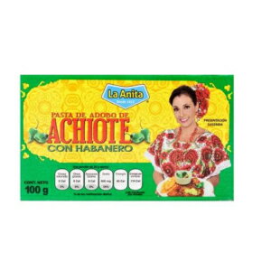 Pasta de Achiote Annatto Paste with Habanero La Anita 3.5 Ounces Mexican Seasoning Pasta De Achiote con Habanero (Pack of 4)