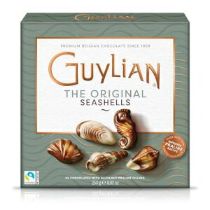 GuyLian オリジナル ベルギー チョコレート貝殻 250g ギフトボックス (2 個パック): クリーミーなヘーゼルナッツ プラリネのフィリングが入った絹のように滑らかな貝殻の形をしたミルク チョコレート 22 個が各箱に含まれています GuyLian Original Belgia
