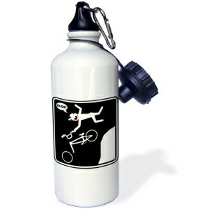 3dRose Bmx Jumpin Sign 2 Sports Water Bottle, 21 oz, White