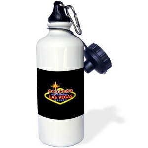 3dRose "Welcome to fabulous Las Vegas Nevada" Sports Water Bottle, 21 oz, White