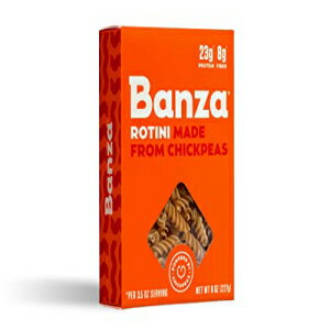 Banza Gluten-Free Chickpea Pasta, Rotini 23g Protein | Lower Carb | High Fiber | High Protein | Plant based Pasta | 8oz