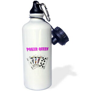 3dRose Poker Queen. Funny quote. Popular saying. -Sports Water Bottle, 21oz , 21 oz, Multicolor