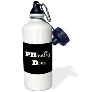 3dRose PHD, Phinally done Sports Water Bottle, 21 oz, Multicolor