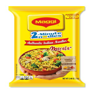 マギーマサラ 2-Minute Noodles India Snack - 最大パック 2.46 オンス (12 個パック) Maggi Masala 2-Minute Noodles India Snack - Largest Pack 2.46 Ounce (Pack of 12)
