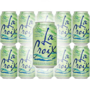 ラ・クロワ・ライム天然エッセンスフレーバースパークリングウォーター、12オンス缶（10個パック、合計120オンス） La Croix Lime Naturally Essenced Flavored Sparkling Water, 12 Ounce Can (Pack of 10, Total of 120 Ounces)